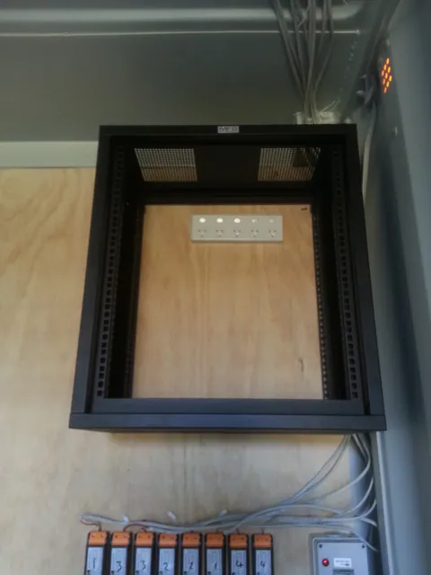 A closer view of the new wall cabinet.
