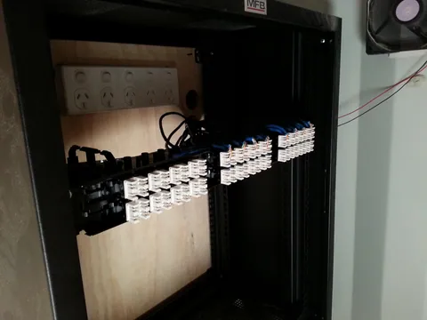 A wider view of the network terminations inside the service area.