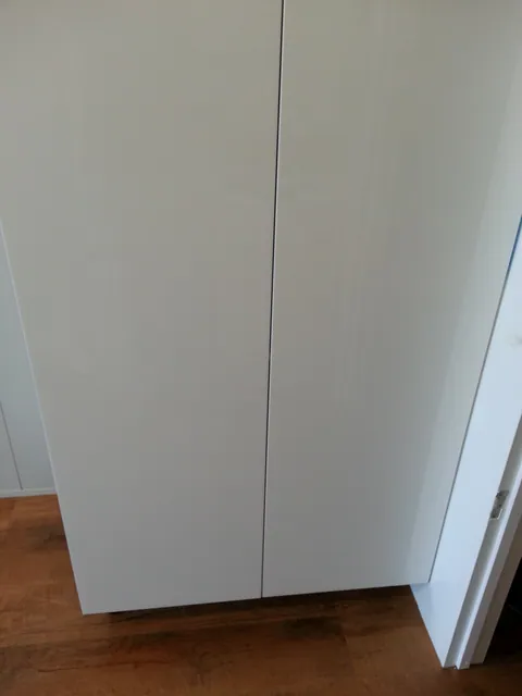 The finished lower section of the tall cabinet.