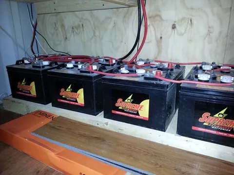 Another section of the battery installation.