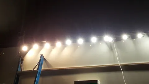 Lighting is fitted above the new display area.