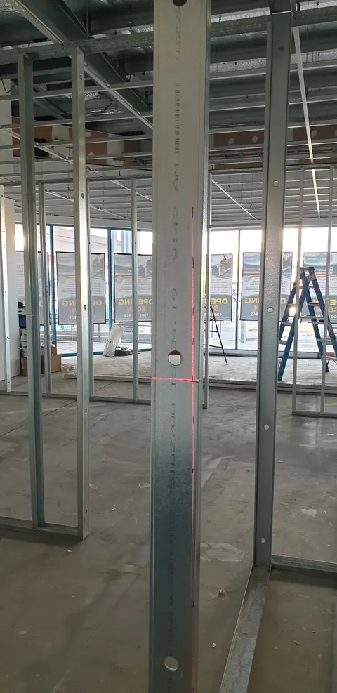 The new partition frames viewed along the internal passage.