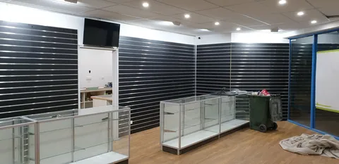The fitted showroom before stock is put on display.
