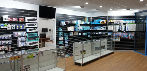 The fitted showroom with its product range on display.