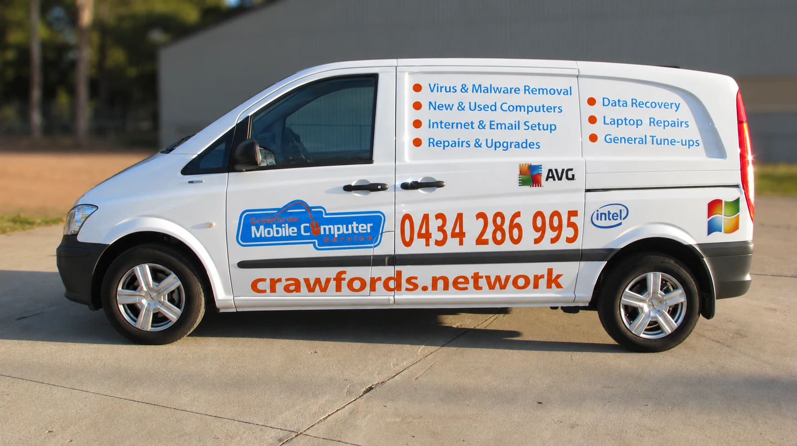Crawfords mobile computer service van