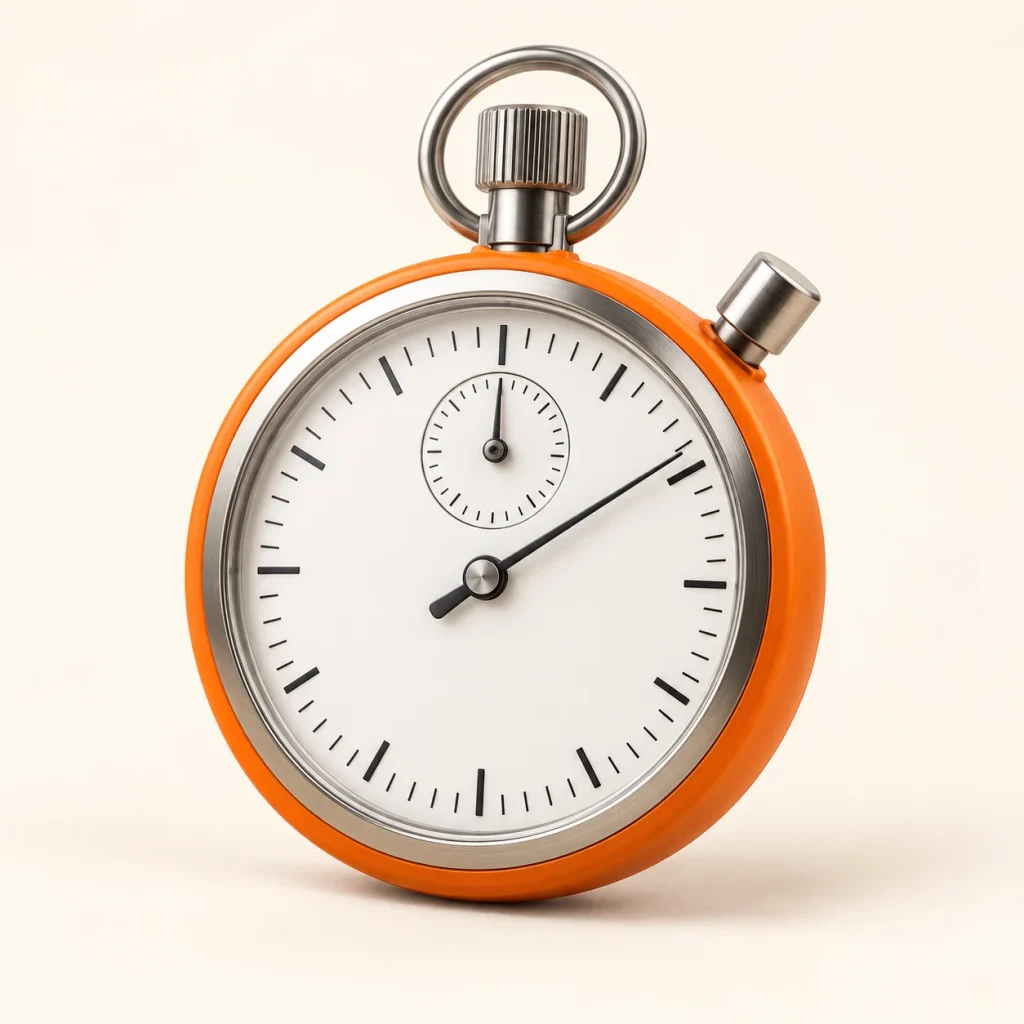 Orange analogue stopwatch